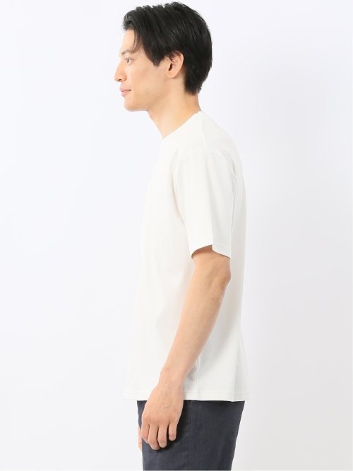 【DRESS T-SHIRT】シルケットコットン スロープネック半袖Tシャツ