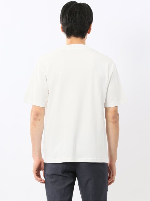 【DRESS T-SHIRT】シルケットコットン スロープネック半袖Tシャツ