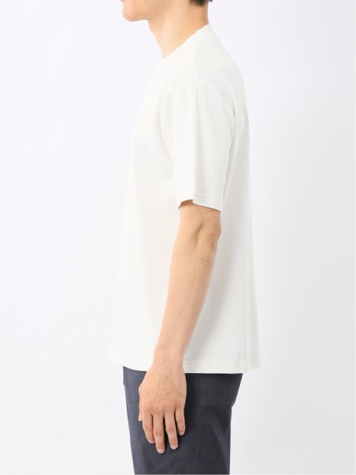 【DRESS T-SHIRT】シルケットコットン スロープネック半袖Tシャツ