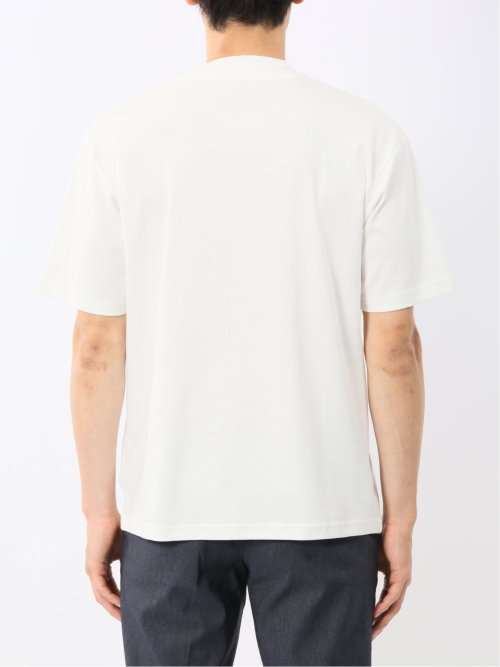 【DRESS T-SHIRT】シルケットコットン スロープネック半袖Tシャツ