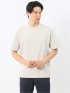 【DRESS T-SHIRT】シルケットコットン スロープネック半袖Tシャツ
