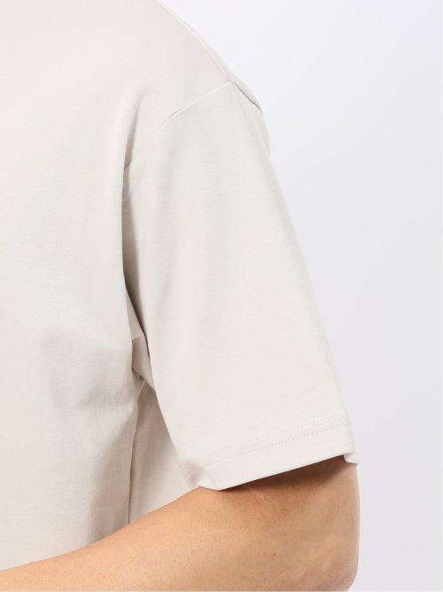 【DRESS T-SHIRT】シルケットコットン スロープネック半袖Tシャツ