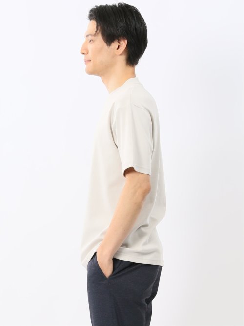 【DRESS T-SHIRT】シルケットコットン スロープネック半袖Tシャツ