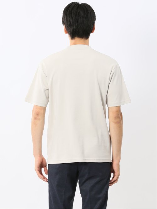 【DRESS T-SHIRT】シルケットコットン スロープネック半袖Tシャツ