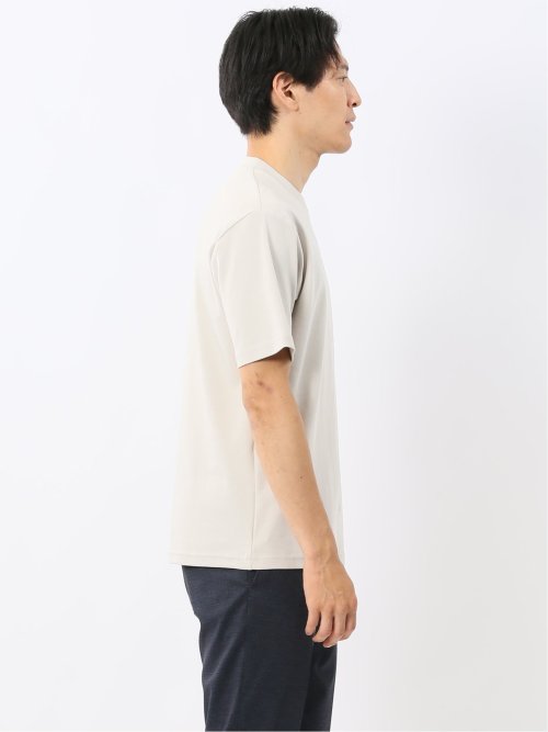 【DRESS T-SHIRT】シルケットコットン スロープネック半袖Tシャツ
