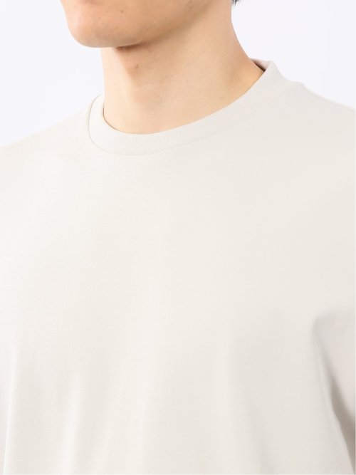 【DRESS T-SHIRT】シルケットコットン スロープネック半袖Tシャツ