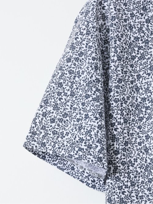 【大きいサイズ】ジム/GIM 吸水速乾 小花柄 ワイドカラー 半袖 ポロシャツ