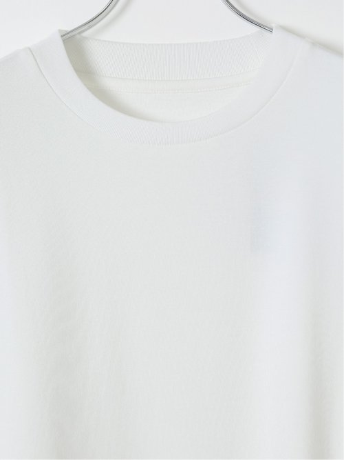 【大きいサイズ】AUVIEUX CONTINENT by gim ストレッチ 接触冷感 シルケットスムース スロープネック 半袖 Tシャツ