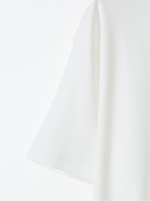 【大きいサイズ】AUVIEUX CONTINENT by gim ストレッチ 接触冷感 シルケットスムース スロープネック 半袖 Tシャツ