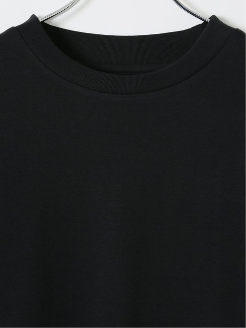 【大きいサイズ】AUVIEUX CONTINENT by gim ストレッチ 接触冷感 シルケットスムース スロープネック 半袖 Tシャツ