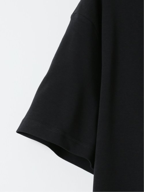 【大きいサイズ】AUVIEUX CONTINENT by gim ストレッチ 接触冷感 シルケットスムース スロープネック 半袖 Tシャツ