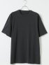【大きいサイズ】AUVIEUX CONTINENT by gim ストレッチ 接触冷感 シルケットスムース スロープネック 半袖 Tシャツ