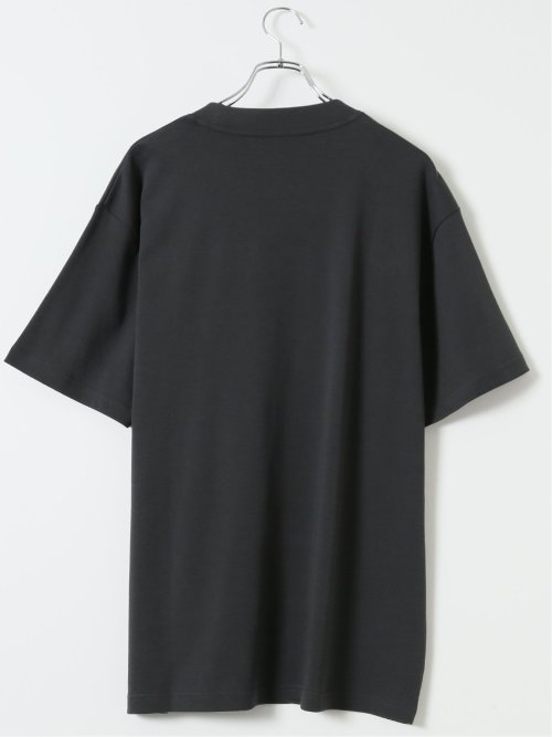 【大きいサイズ】AUVIEUX CONTINENT by gim ストレッチ 接触冷感 シルケットスムース スロープネック 半袖 Tシャツ
