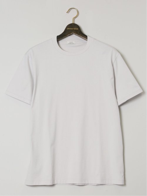 【大きいサイズ】ジム/GIM プラチナフェイスコットン スロープネック半袖Tシャツ