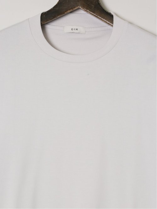 【大きいサイズ】ジム/GIM プラチナフェイスコットン スロープネック半袖Tシャツ
