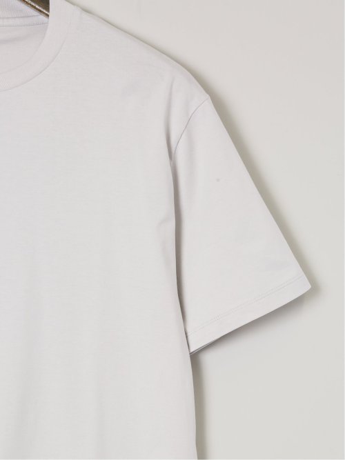 【大きいサイズ】ジム/GIM プラチナフェイスコットン スロープネック半袖Tシャツ