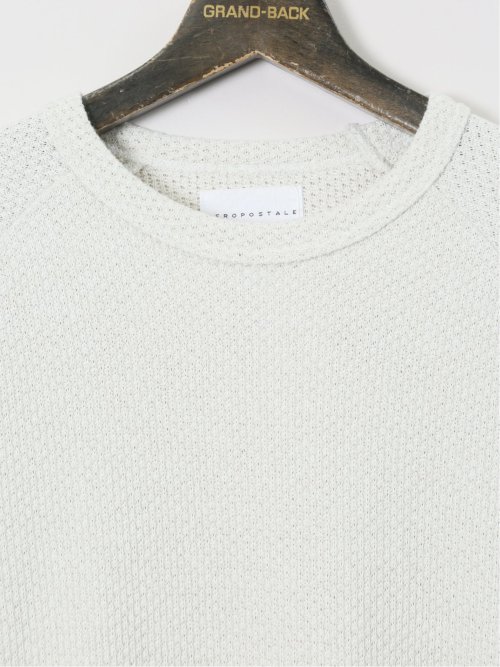 【大きいサイズ】エアロポステール/AEROPOSTALE ローゲージ鹿の子 クルーネック長袖プルオーバー