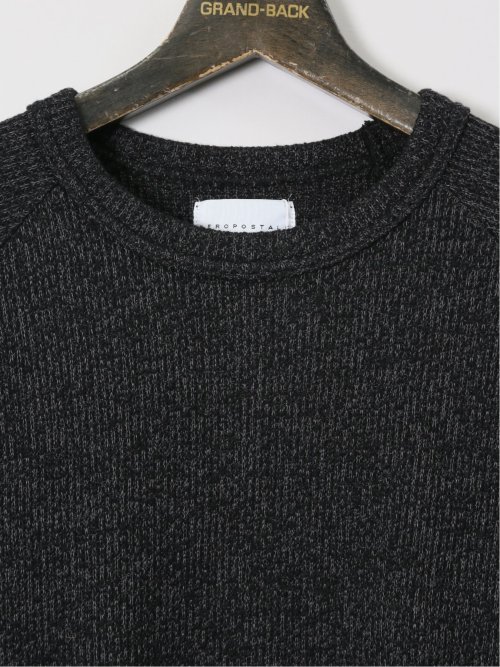 【大きいサイズ】エアロポステール/AEROPOSTALE ローゲージ鹿の子 クルーネック長袖プルオーバー