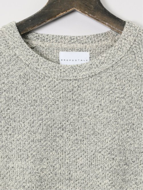 【大きいサイズ】エアロポステール/AEROPOSTALE ローゲージ鹿の子 クルーネック長袖プルオーバー