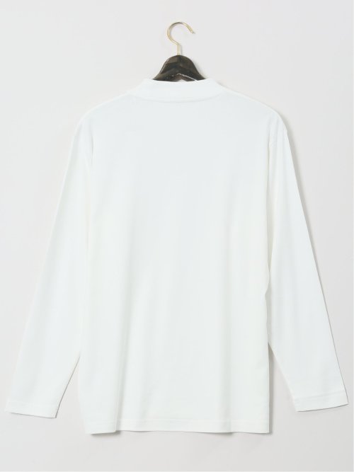 【大きいサイズ】ジム/GIM 綿100% 抗菌防臭 ハイネック長袖Tシャツ