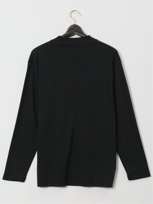 【大きいサイズ】ジム/GIM 綿100% 抗菌防臭 ハイネック長袖Tシャツ