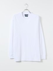 【大きいサイズ】ジム Tシャツ メンズ 長袖 綿 コットン スロープネック 無地 GIZA 94 オービューコンティネント
