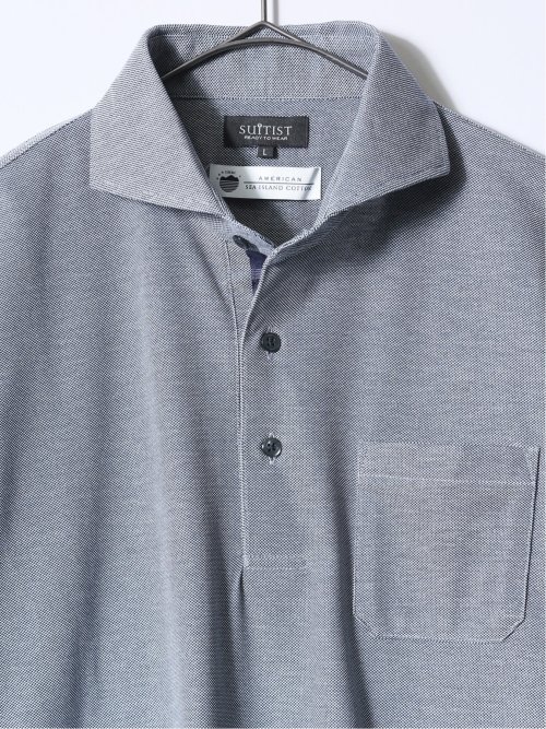 アメリカンシーアイランドコットン 鹿の子半袖ポロシャツ