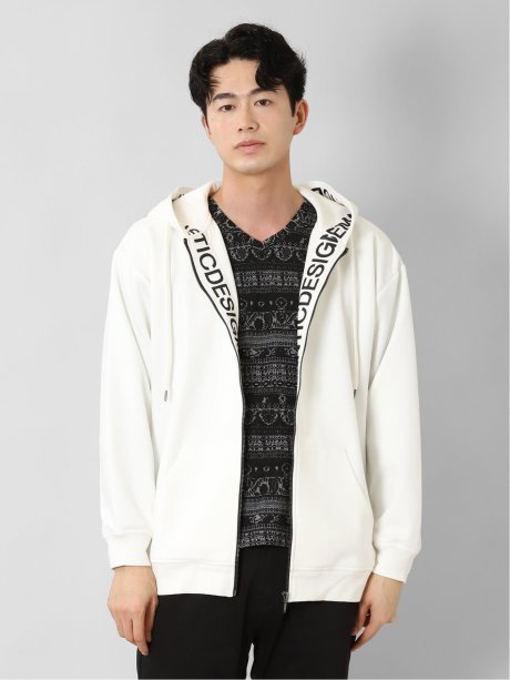 ニットスエード トリミング BIGパーカー