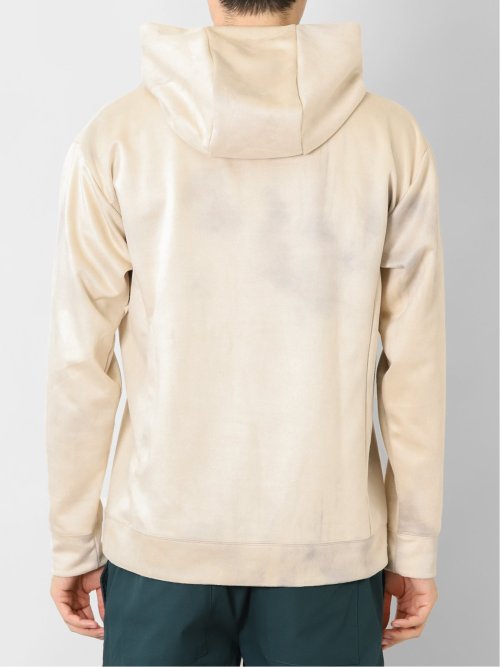 ニットスエード 斑プリント ルーズプルパーカー