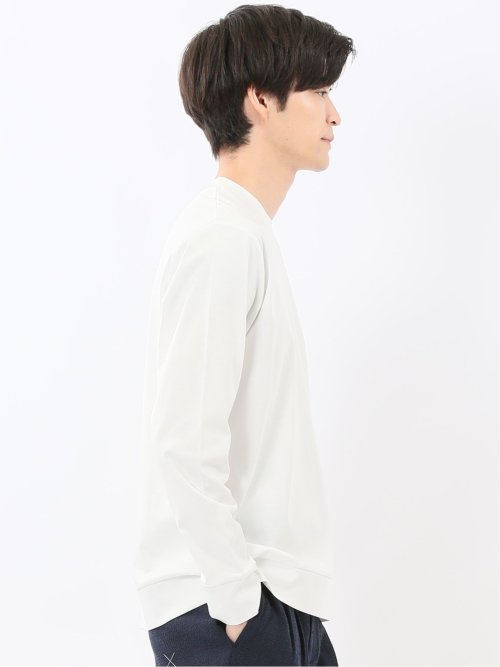 【DRESS T-SHIRT】シルケットスムス スロープネック 長袖Tシャツ