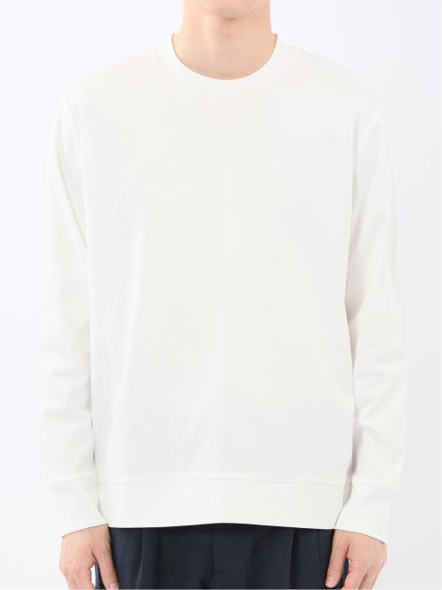 【DRESS T-SHIRT】シルケットスムス スロープネック 長袖Tシャツ