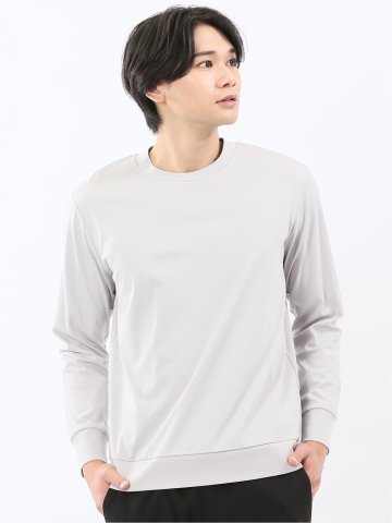 【DRESS T-SHIRT】シルケットスムス スロープネック 長袖Tシャツ