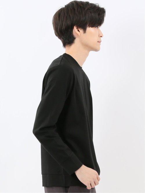 【DRESS T-SHIRT】シルケットスムス スロープネック 長袖Tシャツ
