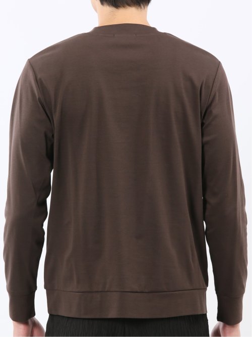 【DRESS T-SHIRT】シルケットスムス スロープネック 長袖Tシャツ