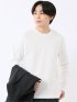 Tシャツ メンズ 長袖 ストレッチ UV 綿 コットン 無地 シルケット スムス スロープネック ドレスT