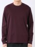 Tシャツ メンズ 長袖 ストレッチ UV 綿 コットン 無地 シルケット スムス スロープネック ドレスT