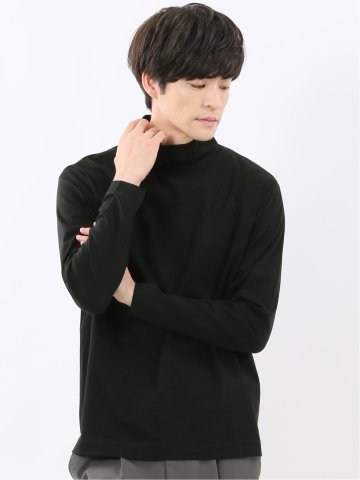 【DRESS T-SHIRT】シルケットスムス ハイネック 長袖Tシャツ