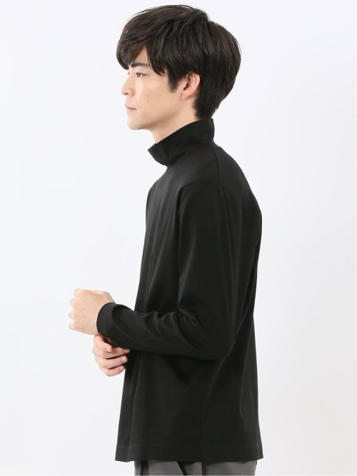 【DRESS T-SHIRT】シルケットスムス ハイネック 長袖Tシャツ