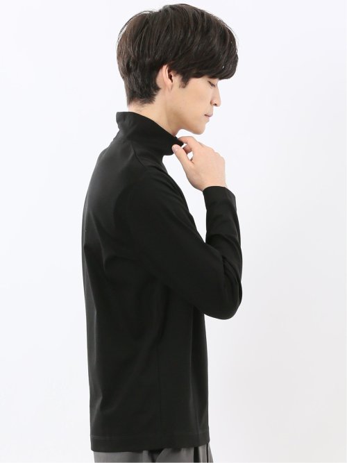 【DRESS T-SHIRT】シルケットスムス ハイネック 長袖Tシャツ
