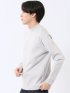 Tシャツ メンズ 長袖 ストレッチ UV 綿 コットン 無地 シルケット スムス モックネック ドレスT
