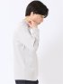 Tシャツ メンズ 長袖 ストレッチ UV 綿 コットン 無地 シルケット スムス モックネック ドレスT