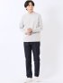 Tシャツ メンズ 長袖 ストレッチ UV 綿 コットン 無地 シルケット スムス モックネック ドレスT