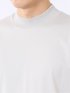 Tシャツ メンズ 長袖 ストレッチ UV 綿 コットン 無地 シルケット スムス モックネック ドレスT