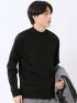 Tシャツ メンズ 長袖 ストレッチ UV 綿 コットン 無地 シルケット スムス モックネック ドレスT
