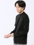 Tシャツ メンズ 長袖 ストレッチ UV 綿 コットン 無地 シルケット スムス モックネック ドレスT