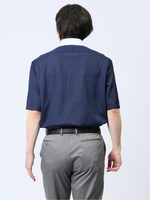 Biz トリコット ボタンダウン半袖 ビズシャツ