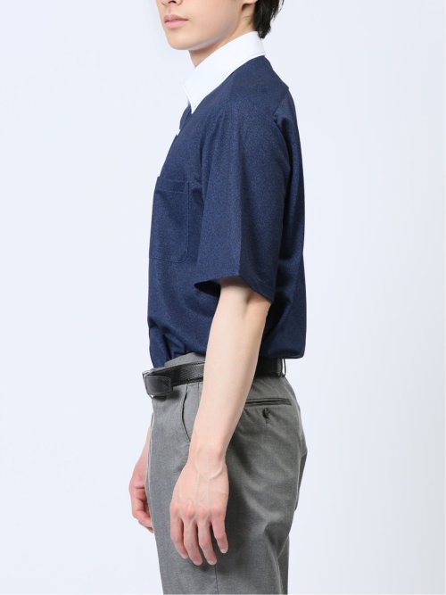 Biz トリコット ボタンダウン半袖 ビズシャツ