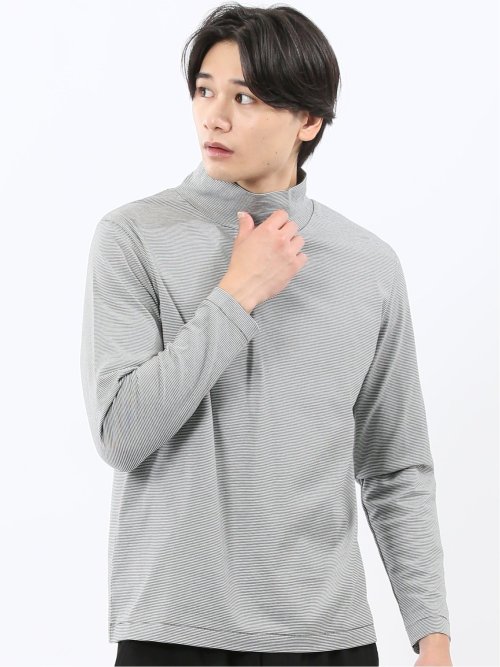 【DRESS T-SHIRT】シルケットスムス ハイネック 長袖Tシャツ