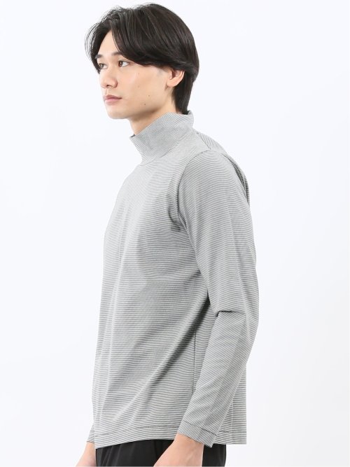 【DRESS T-SHIRT】シルケットスムス ハイネック 長袖Tシャツ