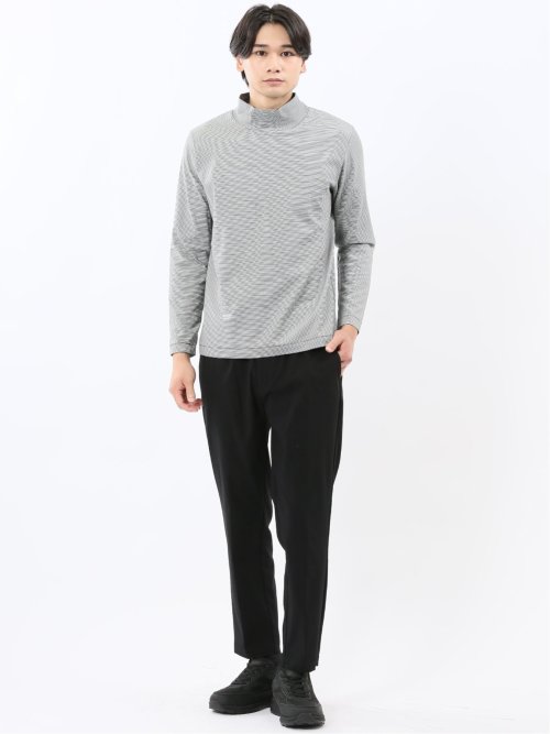 【DRESS T-SHIRT】シルケットスムス ハイネック 長袖Tシャツ